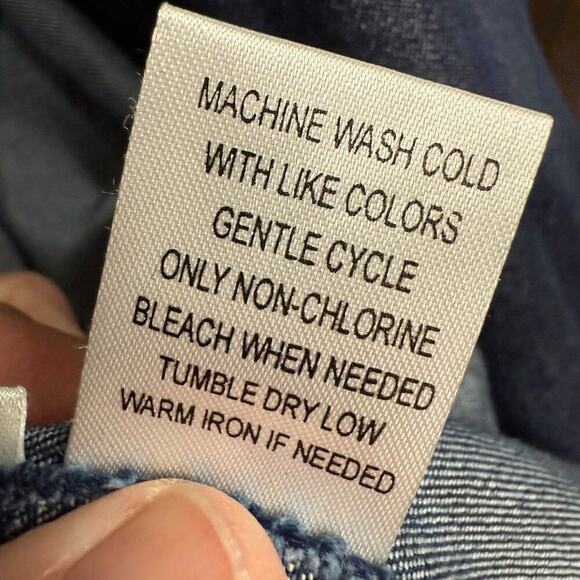 Catalog Favorites Denim Open jacket 3X XXXL Cotton Blue Relaxed Oversized Comfy - Picture 4 of 8